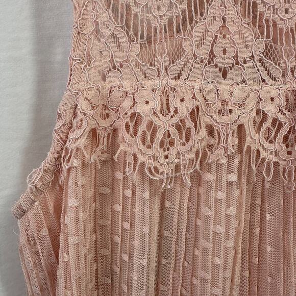 LANE BRYANT NWT size 14/16 pink Blush Embroidered Dot Mesh Swing Dress Beautiful - Picture 5 of 15